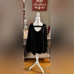 Listicle Tiered Bell Sleeve Top